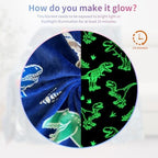 COMFAR Dinosaur Blanket for Boys, Dinosaur Glow in The Dark Blanket for Kids/Toddler/Baby, Soft Fleece Blankets and Throw, Birthday 40"x 50" - Image 3