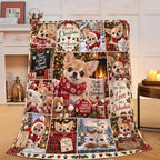Chihuahua Christmas Throw Blanket Cute Dog Holiday Print Gifts 60''x80'' by Fuzawet