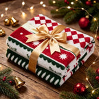 BEDELITE Christmas Stripe Blanket for Decor & Gift, Red Green, 50"x60" - Image 6