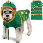 Dog Christmas Sweater Funny Christmas Tree Dog Costume with Hat Soft Warm Knitted Pet Clothes Cold Weather Puppy Clothes for Small Medium Large Dogs Cats by BAOBICUTE