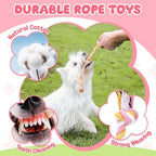 Zeaxuie Pink Puppy Toys for Teething - 9 Pack Small Dog Set With Chew, Squeaky Crinkle, Treat Ball and Interactive Rope for Puppies - Image 5
