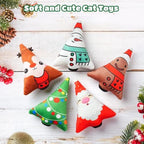 Christmas Catnip Toys Interactive Cats 5PCS Cat Nip Toy/Kitten Chew Plush Gift/Best Play Kick Stuff/Kitty Stuffed Teething Pillow/Cute and Soft Dental Gifts (5 types of Christmas decorations) - Image 4