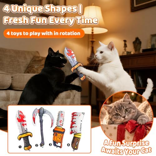 4PCS Catnip Halloween Cat Kicker Toys [8000mg Catnip] 7.87 Inches - Image 5