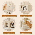 Yaheetech 62in Cat Tree Tower, Double Condo, Multi Platforms, Scratch Posts - Image 4
