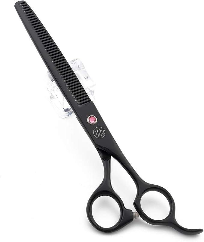 Moontay Professional 8" Dog Grooming Scissors Set 4PCS, Black | Straight, Upward Curved, Downward Curved, Thinning/Blending Shears for Dog, Cat and Pets, JP Stainless Steel