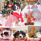 Christmas Dog Toys, Squeaky Dog Toys with Crinkle Paper, Interactive Plush Puppy Chew Toys, Cute Reindeer Dog Funny Toys, Dog Gifts for Small, Medium, Large Breed - Image 4