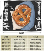 Sleepy Pretzel Blanket Throw Gift for Girls Women 60"X50" - Image 7