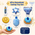 CiyvoLyeen Plush Hanukkah Catnip Toys for Indoor Cats 6 Pack - Image 2