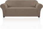Stretch Sofa Cover Slipcover 1-Piece, Spandex Jacquard Fabric Universal Couch Cover for 3 Cushion, Washable Non Slip Sofa Cover, Pet Friendly (XL Sofa 89"-105",Macchiato)