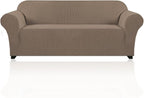 Stretch Sofa Slipcover 1 Piece Sofa Cover for 3 Cushion Couch Furniture Protector/Cover Couch with Elastic Bottom Soft and Durable Sofa Cover Pet Protector (Sofa, Macchiato)