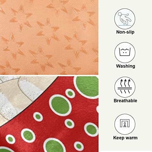 Cute Christmas Gingerbread Man Dog Cat Bed Washable Non Slip Soft Removable Cover Pet Crate Beds for Small Dogs - Image 4