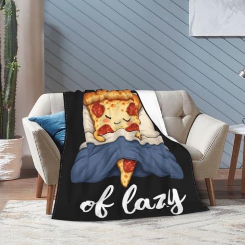 Sleepy Pizza Blanket Throw Gift for Girls Women 60"X50" - Image 2