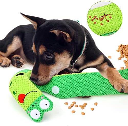 Letsmeet Squeaky Snuffle Dog Toy for Boredom Relief, Interactive Treat Puzzle Plush for Mental Stimulation & Foraging Training, Soft Chew Toy for Small Medium Dogs - Image 5