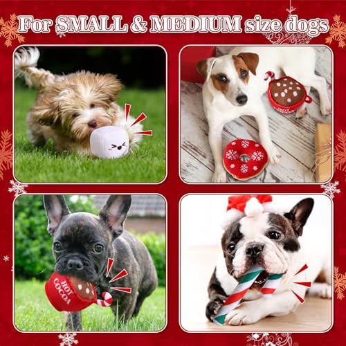 Syhood 12 Pack Puppy Dog Toys Bulk Coffee Theme with Squeaker - Image 6