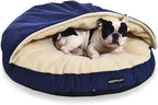 AmazonBasics Pet Cave Bed for Dogs and Cats, with Removable Nesting Cave Cover, Fits up to 30lbs Pets, 35 x 35 x 13 inches, Blue