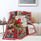 Cardinal Throw Blanket Red Bird Cardinal Stuff Gifts for Kids Girls Boys Adults Women Men Soft Cozy Warm Plush Fluffy Fuzzy Fleece Blanket Christmas Decor 50''X60'' - Image 6