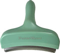 Pet Deshedding Tool with Curve Blade, Cat Grooming Brush, Tight V-shaped Teeth Shedding Comb for Cats and Dogs (Green, Large)