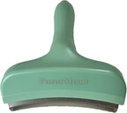 Pet Deshedding Tool with Curve Blade, Cat Grooming Brush, Tight V-shaped Teeth Shedding Comb for Cats and Dogs (Green, Large)
