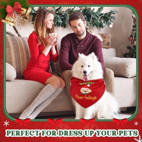 200 Pcs Christmas Dog Bandanas Bulk, Washable Pet Scarf Bibs - Image 7
