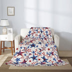 American Patriotic Fuzzy Throw Blanket for Women Men Girls Boys Soft Cozy Fleece Blankets for Bedroom Living Rooms Sofa Couch 50"x40" - Image 6