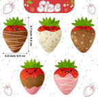 MALLMALL6 Catnip Toys for Cat - 5Pcs Strawberry Chocolate Crinkle Paper Sound Catmint Toy for Indoor Kitten, Teething Chew Kick Interactive Kitty Supplies, Pet Present for Kitten Lover - Image 4