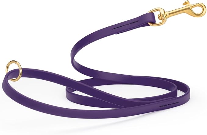 Viper Biothane K9 Working Dog Leash Waterproof Lead for Tracking Training Schutzhund Odor-Proof Long Line with Solid Brass Snap for Puppy Medium and Large Dogs 6ft, Violet Purple