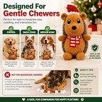Christmas Hedgehog Squeaky Dog Toy for Small & Medium Dogs, Soft Plush Stuffed Puppy Toy with Built-In Squeaker, Interactive Indoor Play Toy for Gentle Chewers, Machine Washable Holiday Dog Gift - Image 3