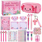 Ulema 84Pcs Cute Axolotl Stationery Set Kawaii Birthday Gifts for Boys Girls Back to School and Classroom Rewards Office Supplies with Axolotl Stuff. by Unknown