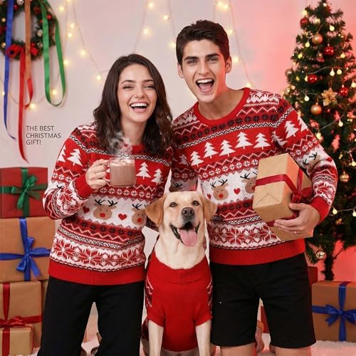 Christmas Matching Dog and Owner Outfits Sweater Clothes,Pet XL - Image 3