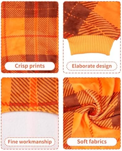 PET SHOW 4 Pack Plaid Fleece Dog Pajamas Warm for Extra Small Dogs - Image 5