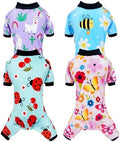PET SHOW 4 Pack Spring Fleece Dog Pajamas Warm for Extra Small Dogs by PETSHOW