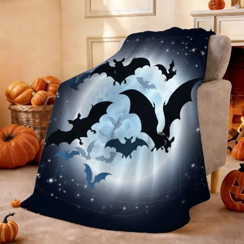 COMFAR Cute Halloween Blankets for Kids/Teens/Women/Men/Adults, Spooky Blanket for Boy/Girls/Toddler, Fall Throw Blanket for Couch 40" x 60 - Image 3