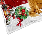 Christmas Throw Blanket Soft and Warm Throw Blankets for Couch Sofa Bed Winter Holiday Snowflakes Cute Dog Decorative Cozy Blanket Blanket 50"x60" - Image 3