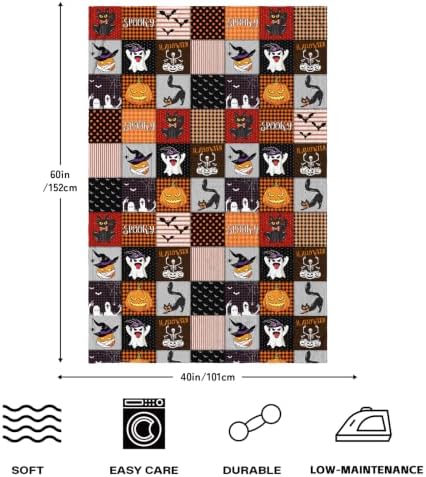 Halloween Throw Blanket, Fall Decorations for Home, 40x60inches - Image 4