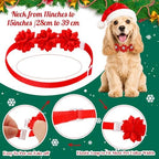 50 Pcs Christmas Dog Bow Bulk for Small Medium Dog Flower Collar Bow - Image 2