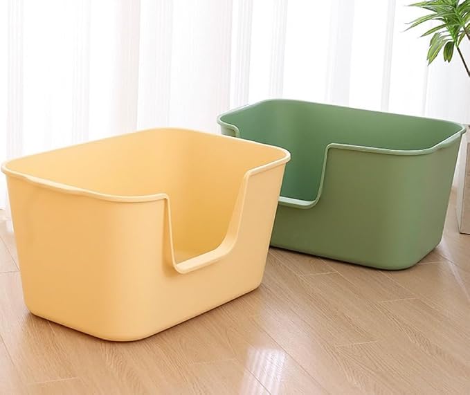 Extra Large Kitty Litter Box with High Sides, Anti-Splashing, Tool-Free Assembly, Multi Cat, Jumbo (Grey) 24.60" L x 16.92" W x 12.99" H