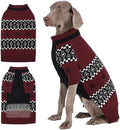 ROZKITCH Soft Dog Sweater, Knit Pet Pullover Sweatshirt, Warm Winter Clothes Jumper with Fair Isle Pattern for Large Dogs Golden Retriever Pitbull Boxer DarkRed 3XL by ROZKITCH