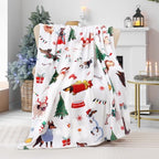 Tupmnbry Christmas Throw Blanket Cute Christmas Dogs Blanket Super Soft Flannel Fleece Blankets Winter Plush Fuzzy Warm Bed Blankets Xmas Holiday Decor for Couch Bed 50"X60" - Image 5