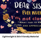 Sister Gifts Blanket, Sister Gifts from Sisters, Sisters Birthday Valentines Presents Throw Blanket 60'' x 50'' - Image 4
