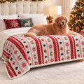 Luciphia Waterproof Dog Christmas Blanket Fleece Sherpa Reversible Soft by luciphia