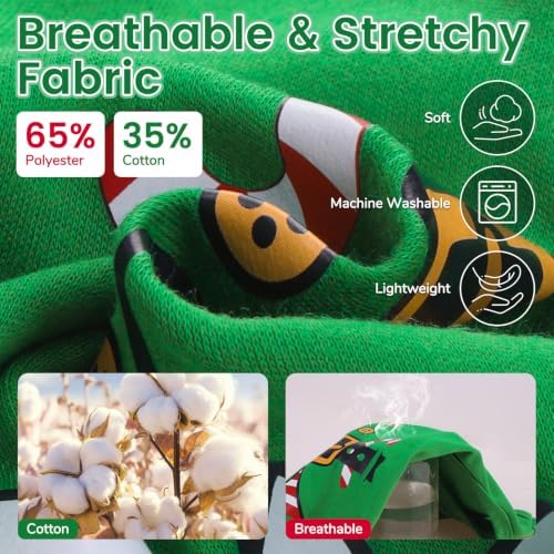 BINGPET 2PCS Dog Christmas Outfit, Soft Cotton Puppy Shirt, Santa Costume - Image 2