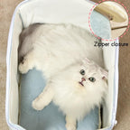 Cat Beds for Indoor Cats, Cute Christmas Plaid Cat Bed Cave - Image 5