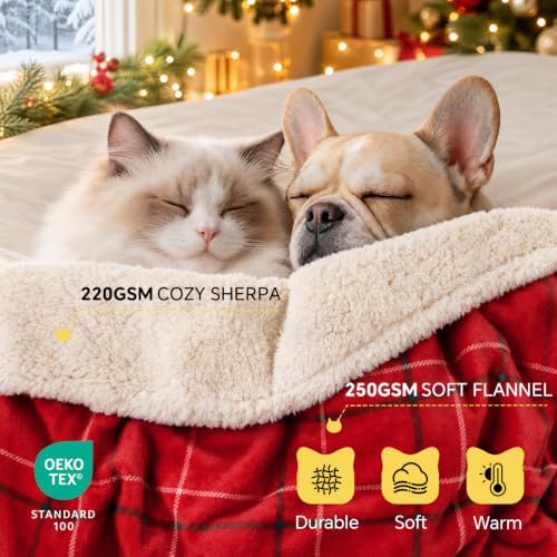 Luciphia Waterproof Blanket for Large Dog, Reversible Sherpa Couch Cover - Image 3