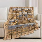 Pronghorn Blanket, Wildlife Throw Gifts for Adults Kids 80"X60" - Image 6