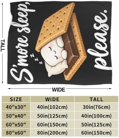Sleepy S'More Blanket Throw Gift for Girls Women 80"X60" - Image 7