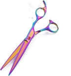 Moontay Professional 7" Dog Grooming Scissors Set 4PCS, Multicolour | Straight, Upward Curved, Downward Curved, Thinning/Blending Shears for Dog, Cat and Pets, JP Stainless Steel