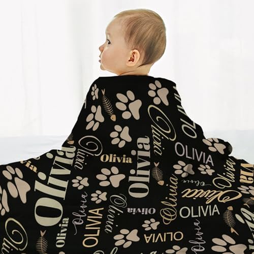 Personalized Cat Blanket, Custom Name Truck Throw, Gift for Girls and Cat Lovers, 40"x50" Soft Lightweight Plush for Couch, Bed, Sofa Decoration - Image 5