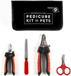 Pet Care Pedicure Kit for Dogs, Cats, Birds and Reptiles - Nail Clippers, File and Scissors Style Clippers Plus Case (2 Miller's Forge Nail Clippers, Small Scissors Style Clipper and One Nail File)