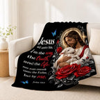 Christian Jesus Throw Blanket John Bible Verse Faith Gifts 40''x50'' - Image 3