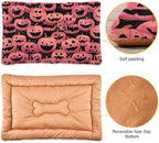 Halloween Funny Pinks Pumpkins Dog Bed Mat 18"x24" - Image 3